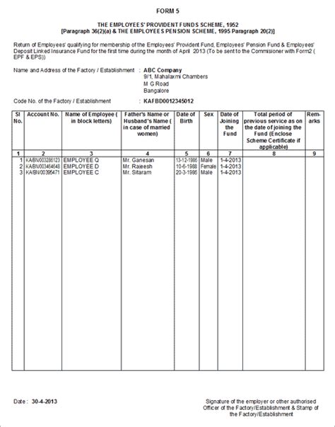 Form 5 Payroll