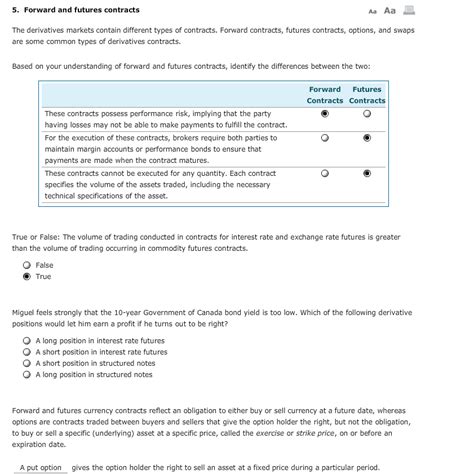 Solved 5 Forward And Futures Contracts Aa Aa E The