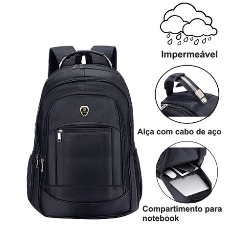 Mochila Masculina Feminina Escola Kvn Ja Lona Refor Ada Corre