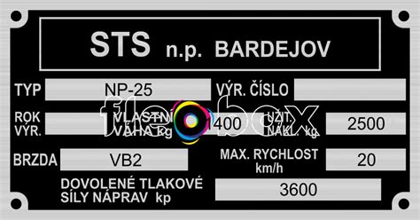 Sts Np Bardejov Np 25 Výrobný štítok Fleobox