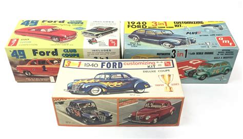 Lot - (3) Vintage Ford AMT Model Ford Cars