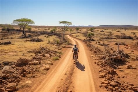 Carrera De Motos En El Desierto Moto Dakar Foto Premium