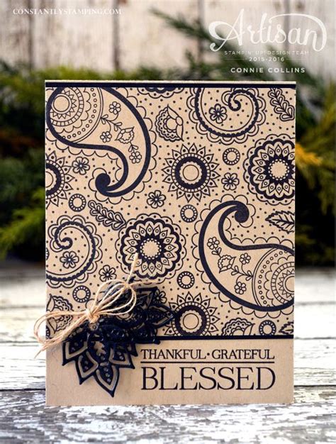 Paisleys And Posies Stamp Set Beautifully Crafted Blessed Card