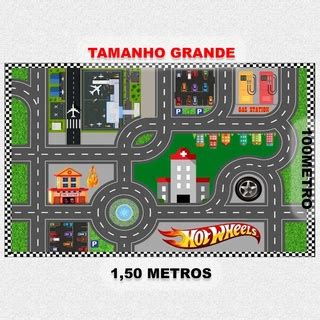 Pista Para Hot Wheels Brincar Carrinhos Hot Estrada Cidade Tipo Tapete Carrinhos