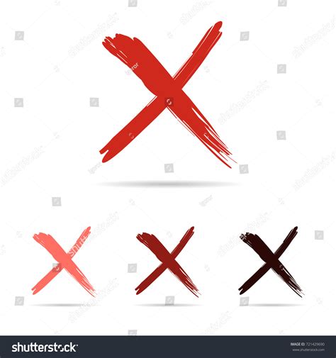 Image Red Grunge X Stock Vector Shutterstock