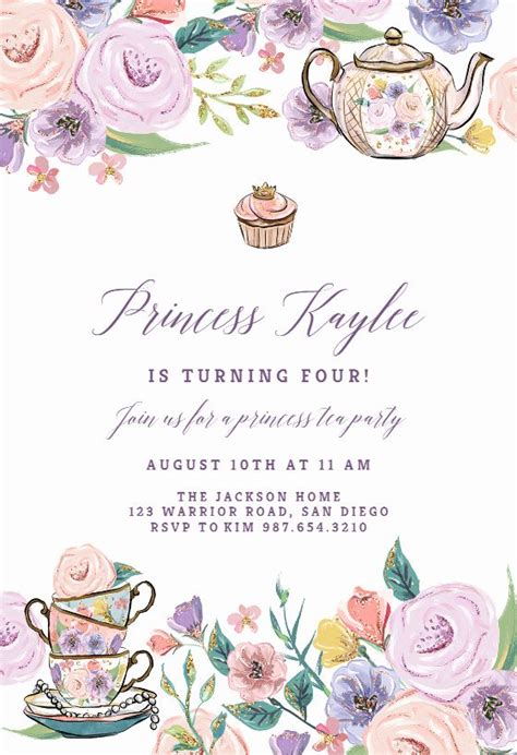 Free Printable Tea Party Invitations