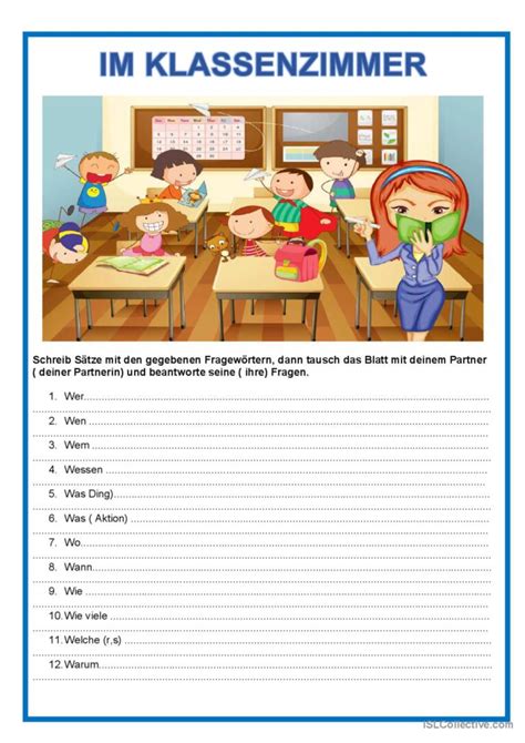 Partnerarbeit Im Klassenzimmer Deutsch Daf Arbeitsbl Tter Pdf Doc