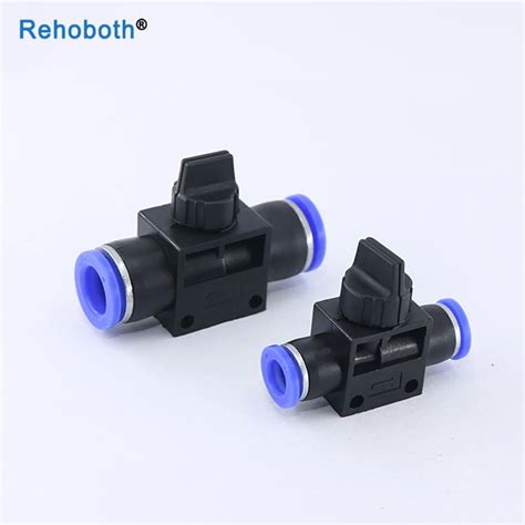 Conector rápido para pneumático de ar válvula de mão hvff 10mm 8mm 6mm