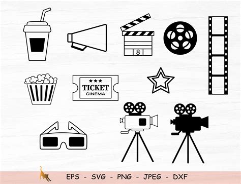 Cinema Svg Movie Svg Movie Night Party Svg Files For Cricut Etsy