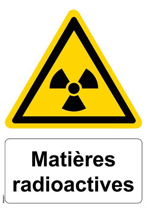 Panneau Picto Mati Res Radioactives A Securplan