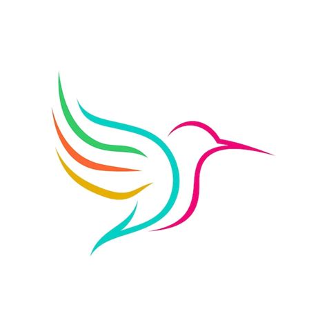 Modèle Vectoriel De Conception De Logo Colibri Vecteur Premium