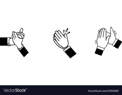 Clap icon on white background Royalty Free Vector Image