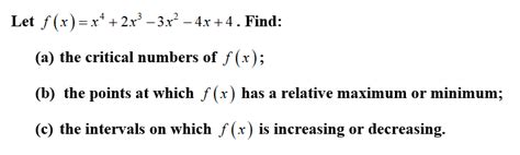 Answered Let F X X 2x³ 3x² 4x 4 Find … Bartleby