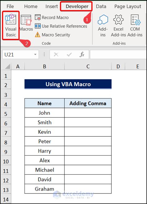 How To Add A Comma At The End Of Text Or Numbers In Excel 5 Methods