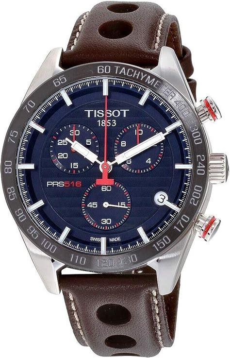 Tissot Prs Chronograph Brown Leathers Band T Ebay