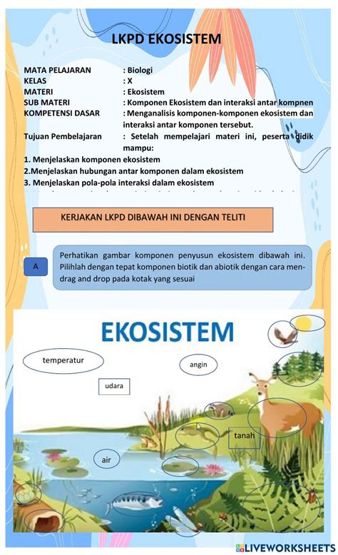 Lkpd Ekosistem Ineu Inayati Mpd Live Worksheets