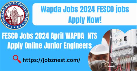 Fesco Jobs April Wapda Nts Apply Online Junior Engineers Jobznest