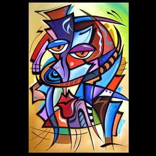 Art Cubist Original Cubist Art Yes Indeed By Artist Thomas C