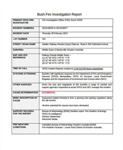 18 Investigation Report Templates Free Pdf Goggle Docs Apple Pages Ms Word Format Download