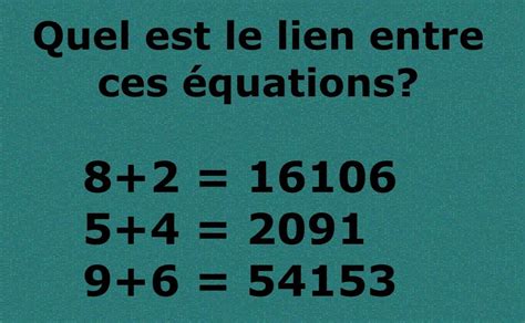 Testez votre esprit d analyse en essayant de résoudre cette équation