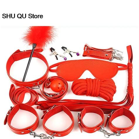 11pcs Bdsm Sex Bondage Restraints Kit Wrist To Ankle Handcuff Set Adult