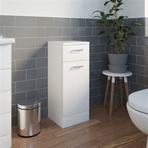 Bathroom Laundry Unit Cabinet White Gloss Soft Close Door Modern ...