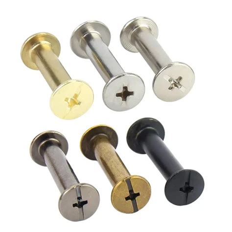 Custom Brass Book Binding Screw Post Binders Aluminum Male Female Chicago Screw Brass Chicago