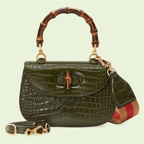 Gucci Bamboo 1947 Crocodile Bag In Forest Green Gucci® Se