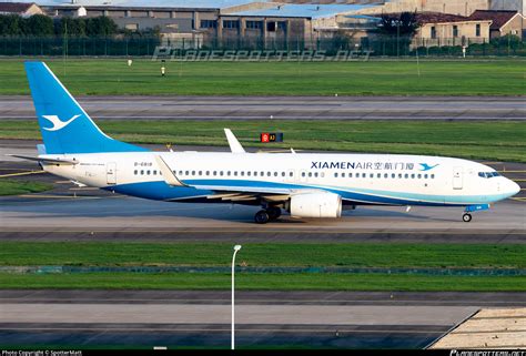 B 6818 Xiamen Airlines Boeing 737 85C WL Photo By SpotterMatt ID