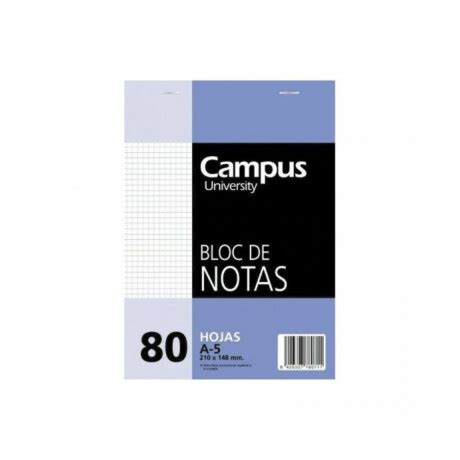 BLOCK CAMPUS 80 HOJAS A5 TAPA FLEXIBLE CUADRICULADA El Clon