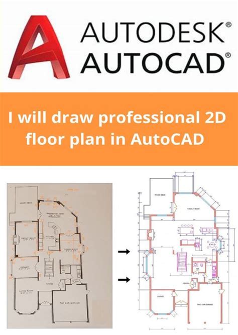 Convert 2d Drawing In Autocad Or Create 2d Colored Plan By Usmanahmad0