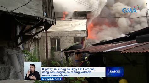 8 Patay Sa Sunog Sa Brgy UP Campus Ilang Nasunugan Sa Tabing Kalsada