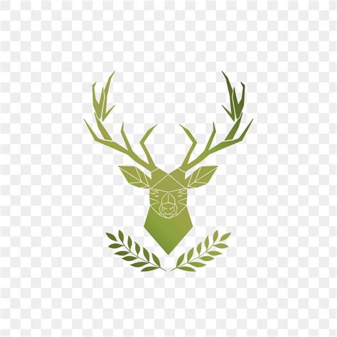 Premium Psd Green Antlers On A White Background