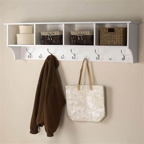 Prepac 60 in. Wall-Mounted Coat Rack in White-WEC-6016 - The Home Depot