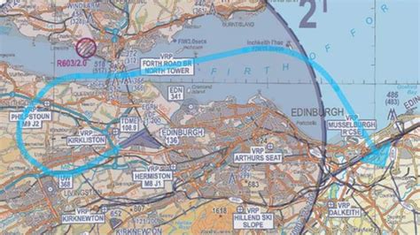 Edinburgh Airport Unveils Flight Path Trial Bbc News