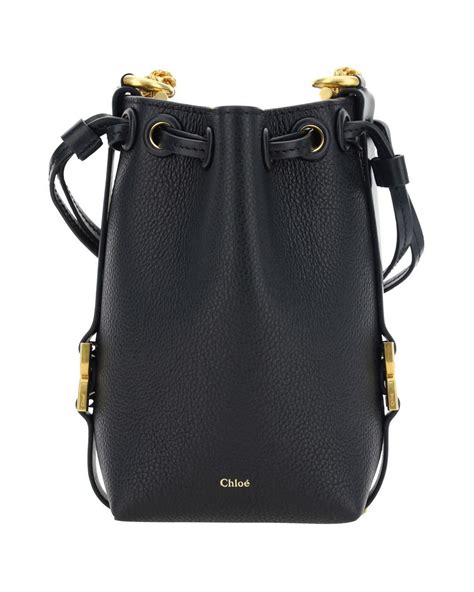 Chloé Micro Marcie Bucket Bag in Black Lyst