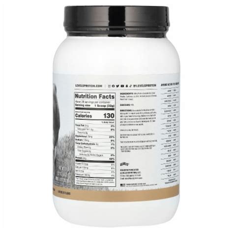 Levels Grass Fed Whey Protein Powder Pure Chocolate Lb G