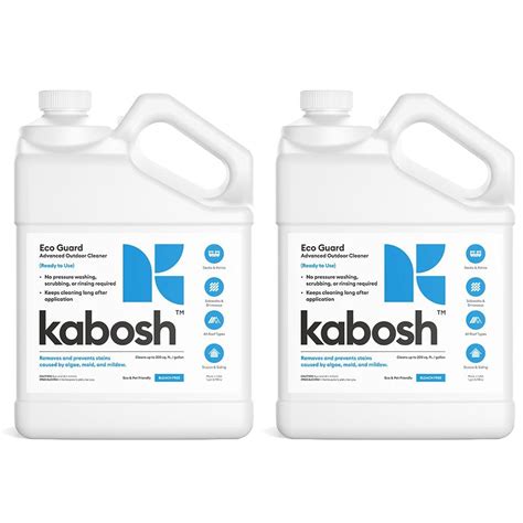 Kabosh Eco Guard 128 Oz Advanced Outdoor Multi Surface Cleaner For Mold Algae And Mildew Stain