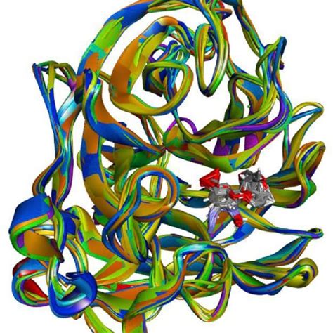 image shows pdbefold superimposed structure  pdb structures