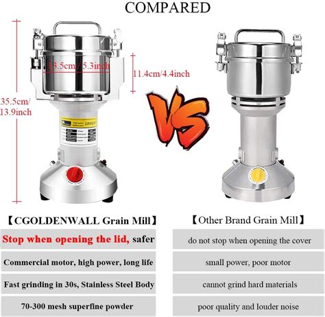 Buy Cgoldenwall Safety Upgraded Electric Grain Grinder Mill High Speed