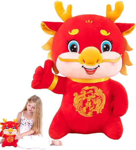 Cemeli Peluche Du Nouvel An Chinois Jouets En Peluche De Dragon