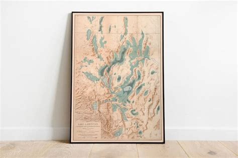 Map of Lake Lahontan 1885| Nevada Maps | Vintage maps wall art, Map ...