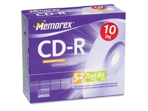 Memorex 700MB 52X CD R 10 Packs Disc Model 04514 Newegg