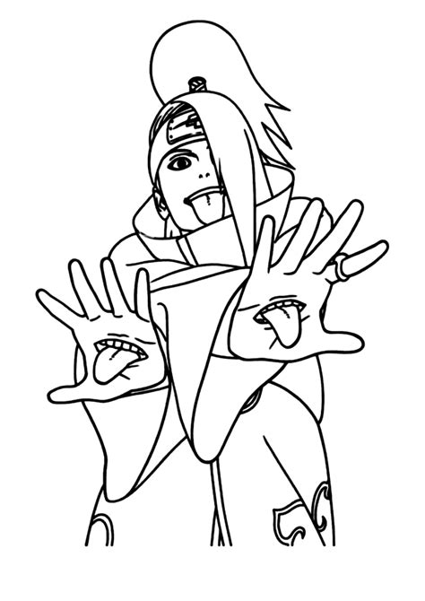 Deidara Bocas Para Colorir Imprimir Desenhos