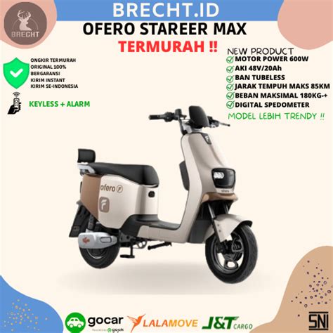 Jual Sepeda Motor Listrik E Bike Ofero Stareer Max 600 Watt Scooter