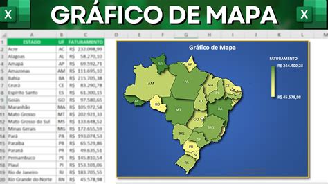 Como Fazer Gráfico de Mapa no Excel Grafico Moderno e Bonito para