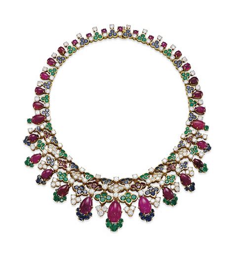 A Ruby Emerald Sapphire And Diamond Necklace By Mauboussin Christies