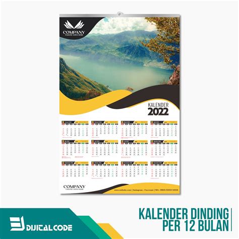 Jual Desain Cetak Kalender Dinding Isi Lembar Shopee Indonesia