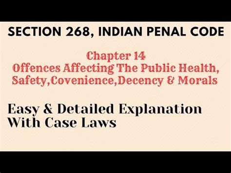 Section 268 IPC Public Nuisance Judiciary YouTube