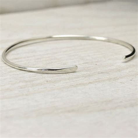 Three Sterling Silver Smooth Cuff Bracelets Simple Silver Cuffs Custom Sized Stacking